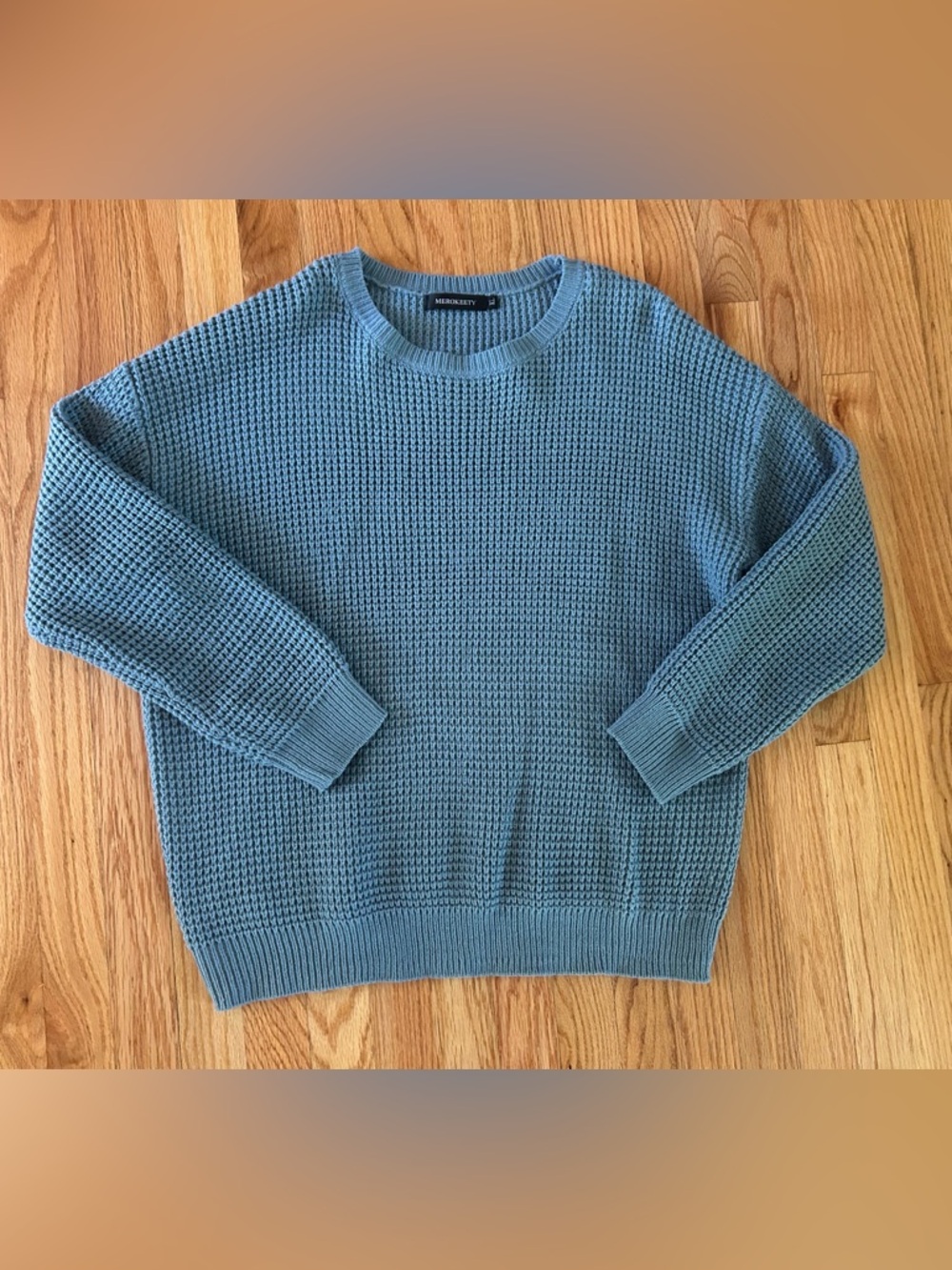 Marled Blue Knit Sweater